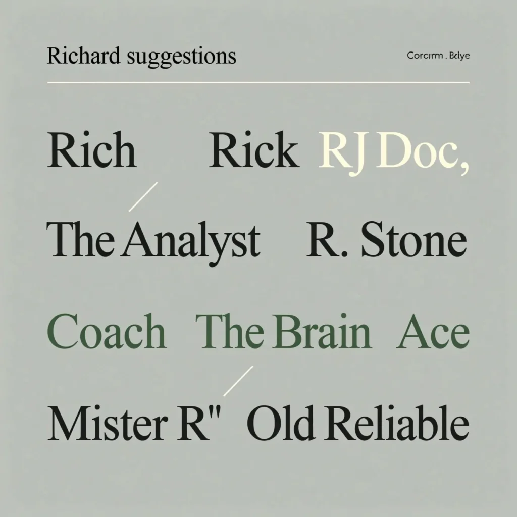 Nicknames for Richard at Work or School