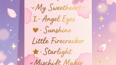 Nicknames for Girlfriend